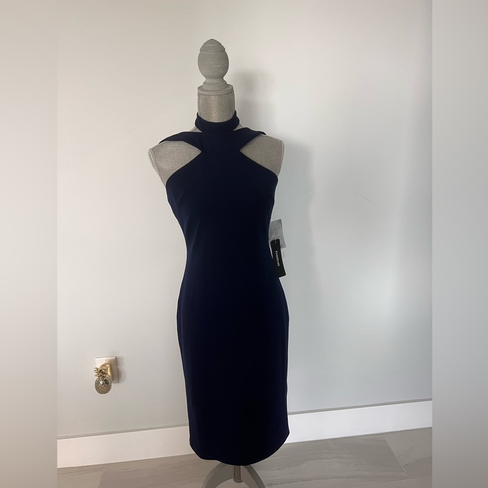 Navy blue Bebe cocktail party dress